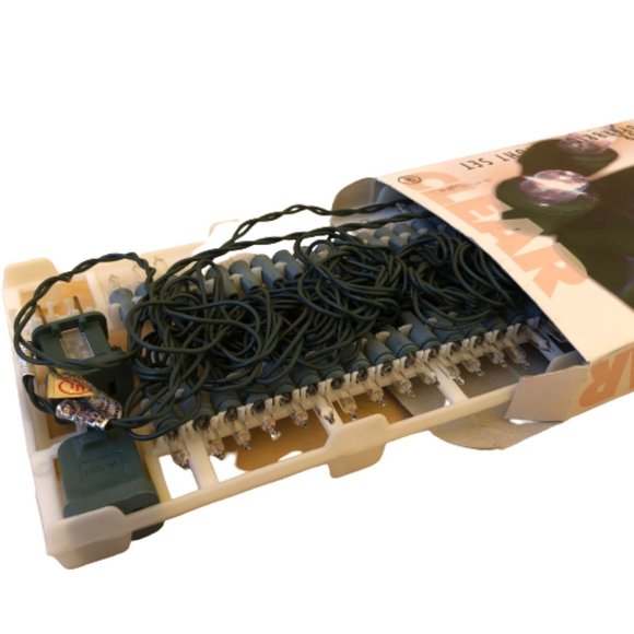 2 Sets of Christmas Lights 100 Green Miniature + 50 Clear New with Boxes - Picture 9 of 10